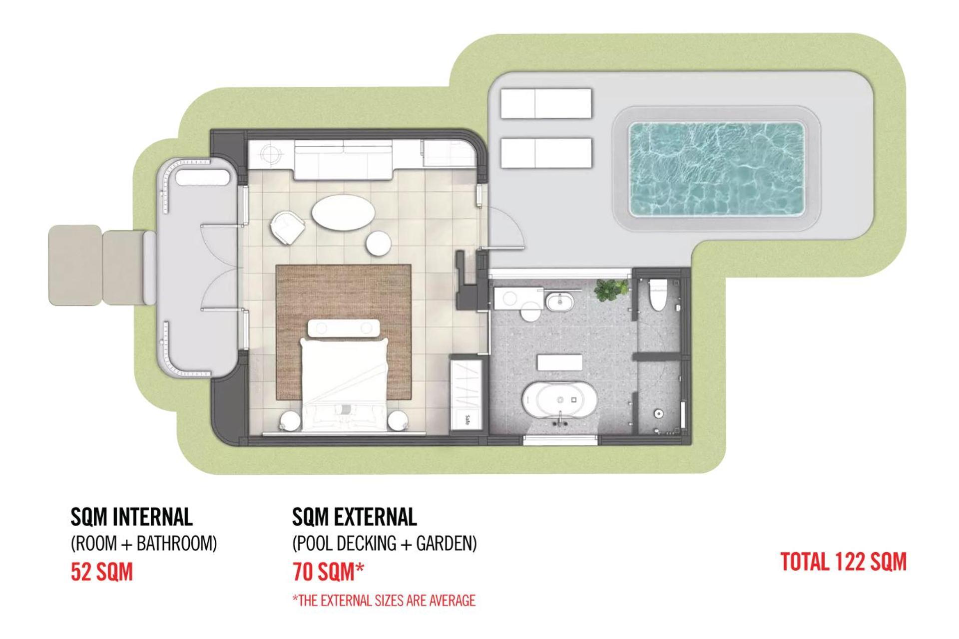 The Standard, Hua Hin 호텔 외부 사진 Floorplan of a typical suite